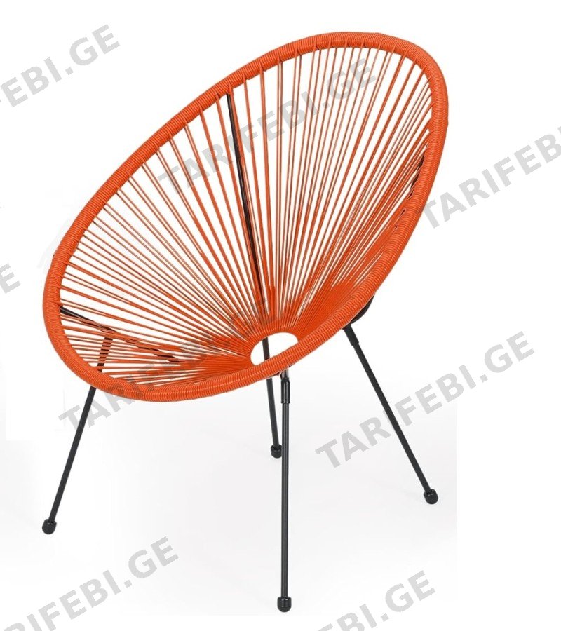 სკამი გარე FC1039 ზომა: D78*W72*H89cm - 19x1.2mm ფერი: ORANGE