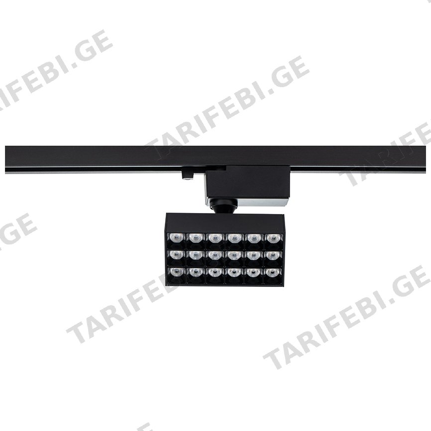 სანათი ტრეკი DPM LED X-LINE 10W 4000K 900Lm შავი STR2-10W-B