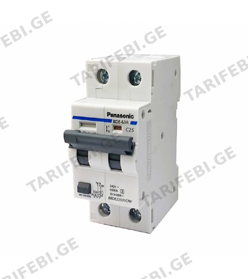 ელექტრო დამცველი 2*25 mA C/AC 6KA BBDE22531CNTJ Panasonic