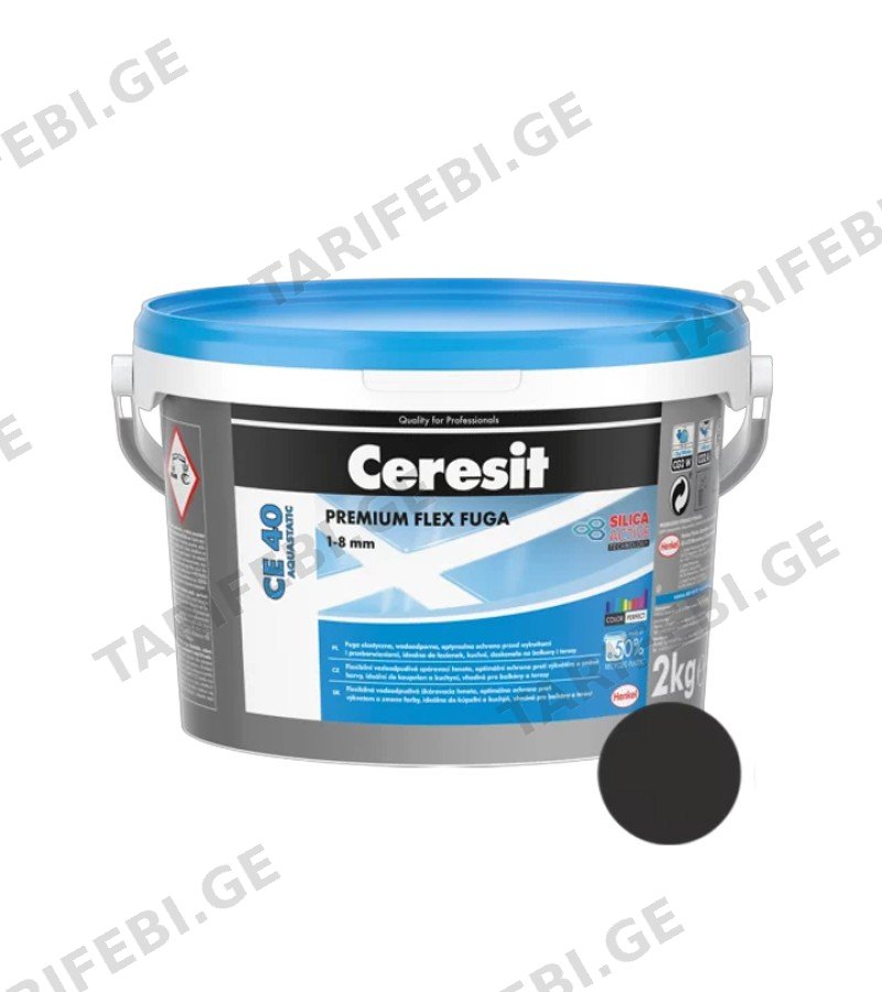 ფუგა ceresit CE-40 2 კგ წყალმდეგი (შავი)