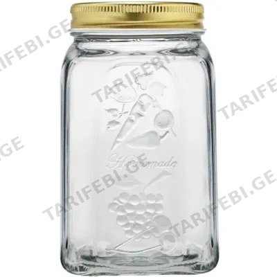 მინის ქილა მეტალის თავსახურით PASABAHCE 980390-12 (1500 ML)
