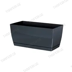 პლასტმასის ქოთანი ყვავილებისთვის Prosperplast COUBI CASE DUPP 426U 240 მმ გრაფიტი