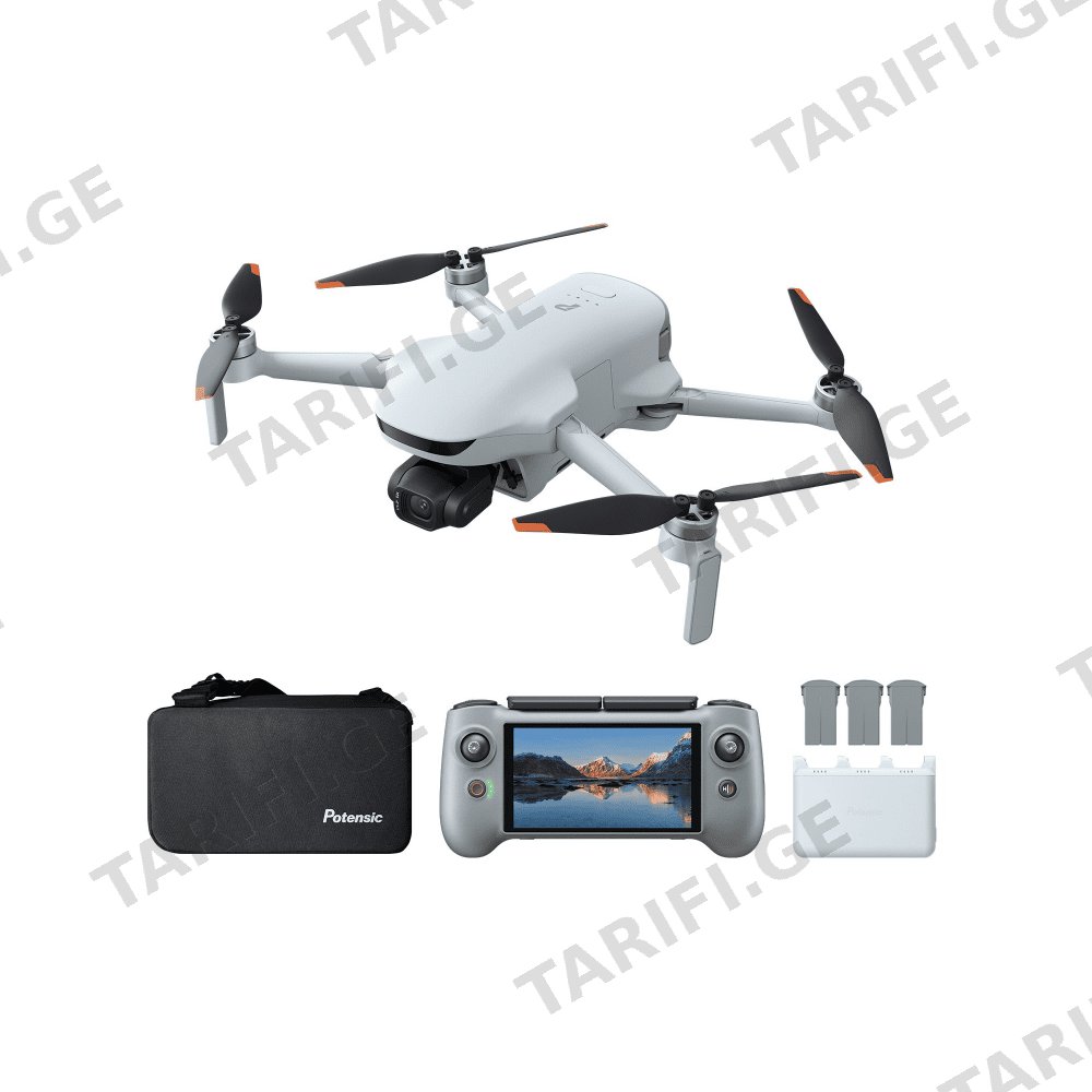 დრონი Potensic Drone ATOM 3 Screen Remote (Standard Kit) AI Tracking Grey with PDT 2, PixSync 5.0 Grey
