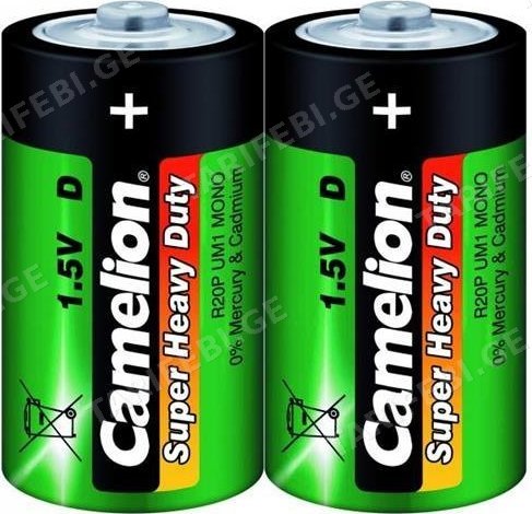 ელემენტი Camelion Super Heavy Duty R20P-BP2B