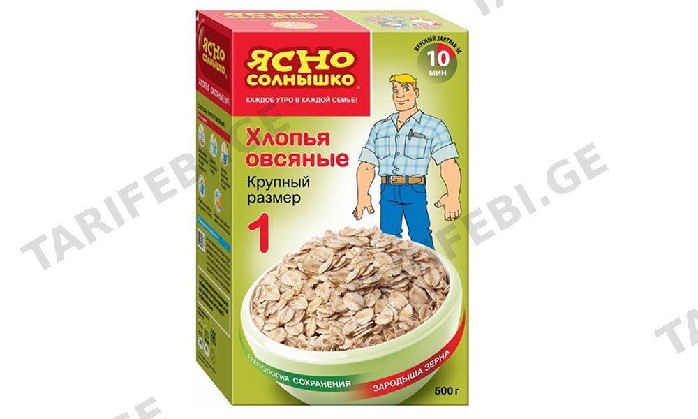 101სოლნიშკო №1 შვრიის ფანტელი, 500გრ