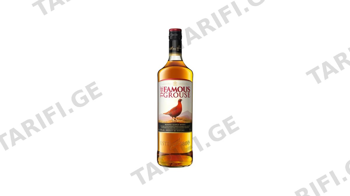 T.FAMOUS GROUSE ვისკი შოტლ 40% ყუთით-1ლ