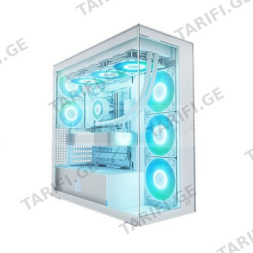 ქეისი - Arctic Xtender White - 3x140 Fan Reverse ARGB + 2x12