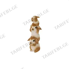ბაღის ფიგურა RABBITS 3 STANDING ON EACH OT