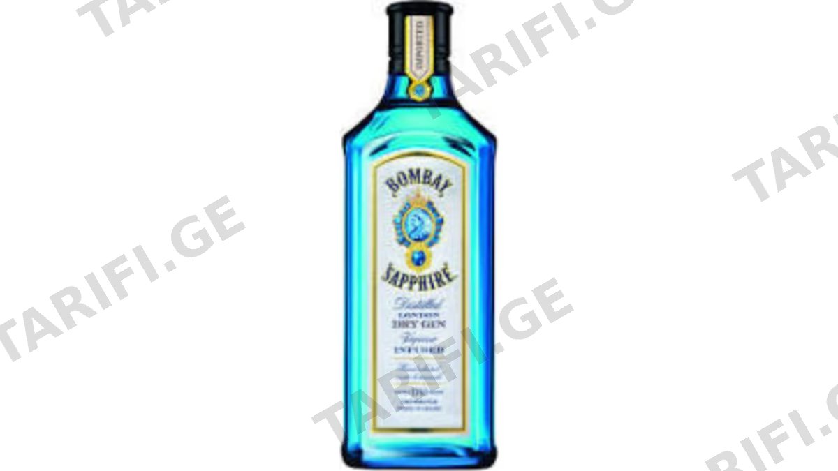 BOMBEY SAPPHIRE - ჯინი "ბომბეი საფირი" 47% 1ლ