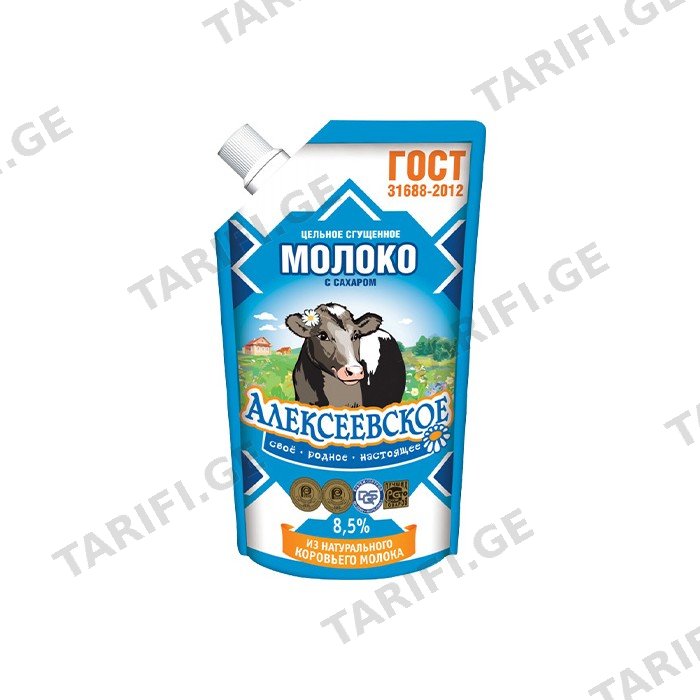 „ალექსევსკოე“ შესქელებული რძე 8.5% 300 გ