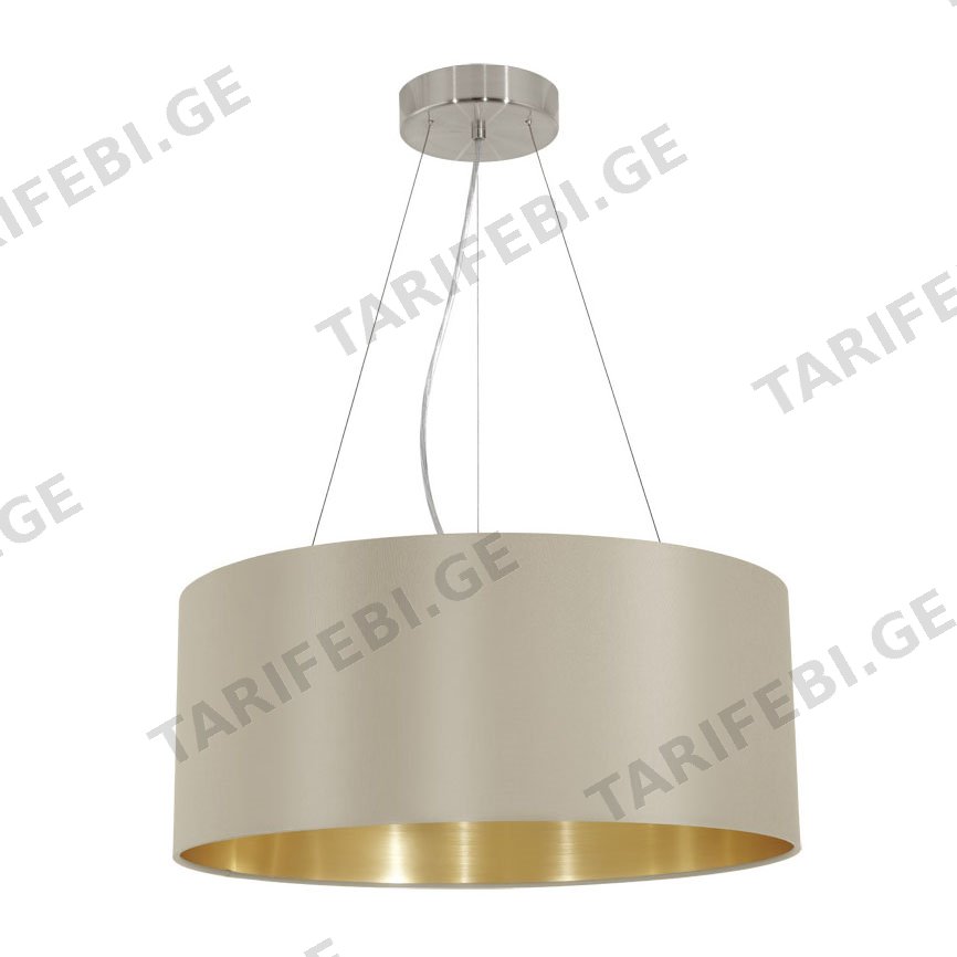 ჭერის სანათი Eglo 31607 3 E27 MASERLO ბეჟი