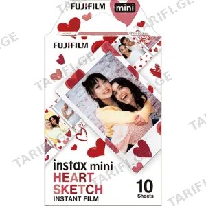 Fujifilm Instax Mini Heart Sketch Film 10X1