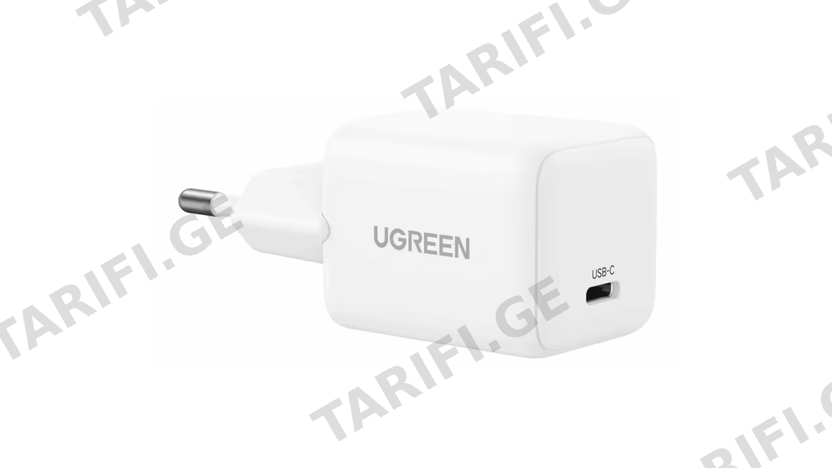 მობილურის დამტენი UGREEN X512 (55554), 20W, Type-C GaN Fast Charger, White