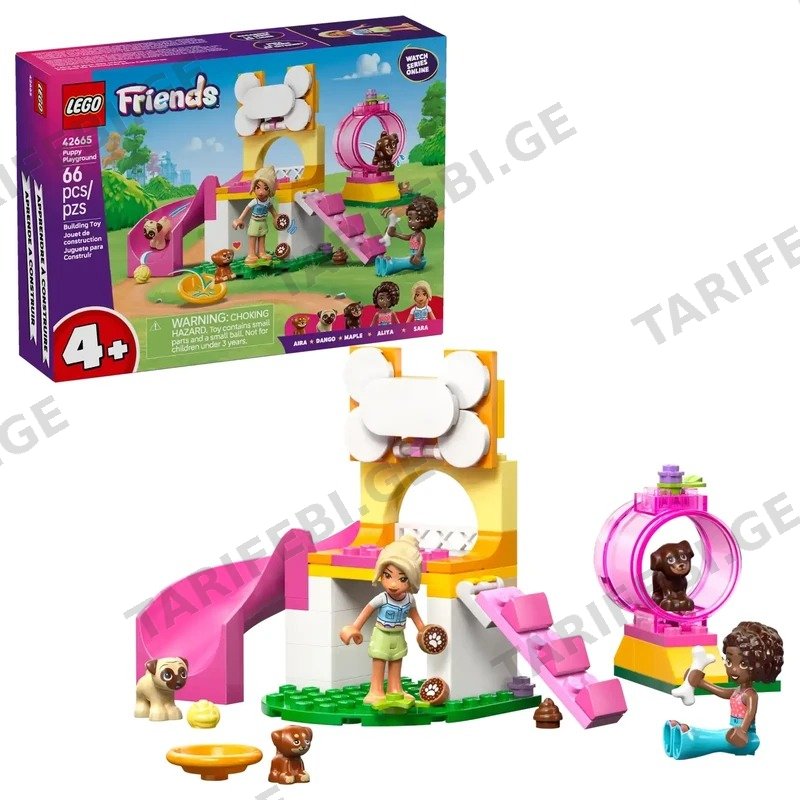 კონსტრუქტორი LEGO FRIENDS 42665 ლეკვების სათამაშო მოედანი