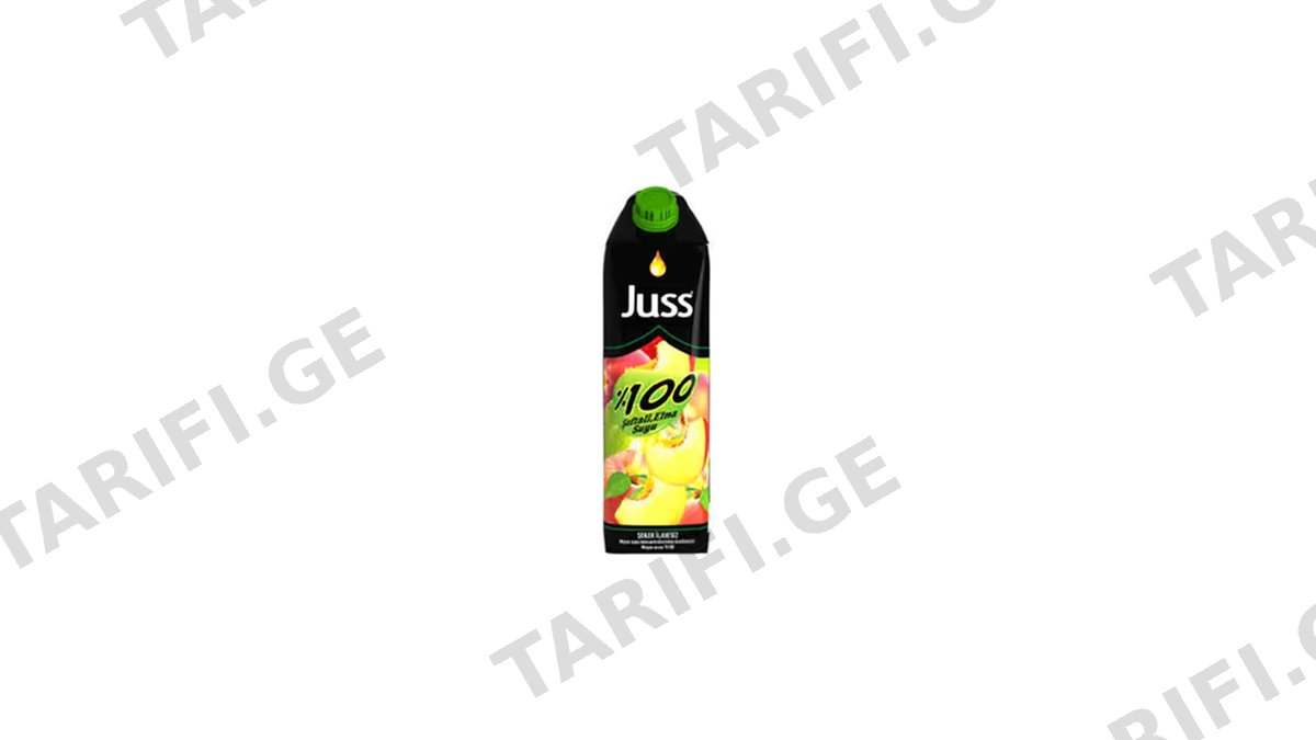 JUSS წვენი ვაშლი/ატამი 100% 1ლ