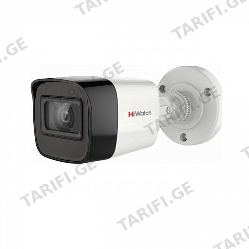 HD TVI კამერა, Hikvision, DS-2CE16D0T-LPXTS/A,2.8-3.6მმ, 2 mp,Bullet,Built-in Mic,Audio up Coaxial,IR25m,WL20m,IP67,