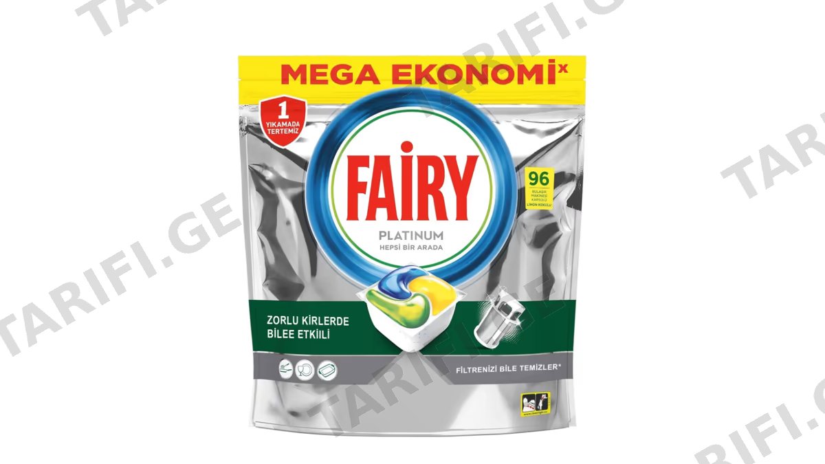 ფეირი, ჭურჭლის სარეცხი აბები, პლატინუმი, 96ც