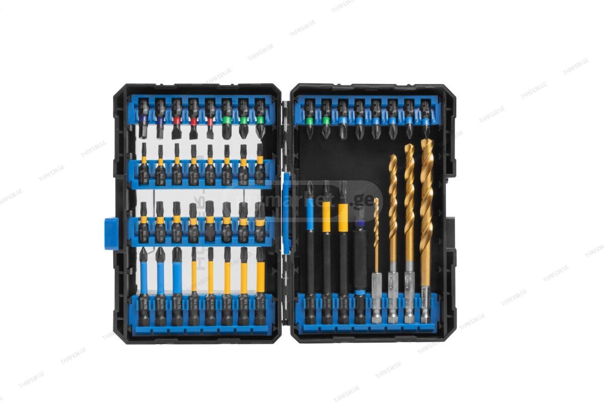 HT1S803 ძალისმიერი თავაკების ნაკრები 56 pcs. Impact Bits set