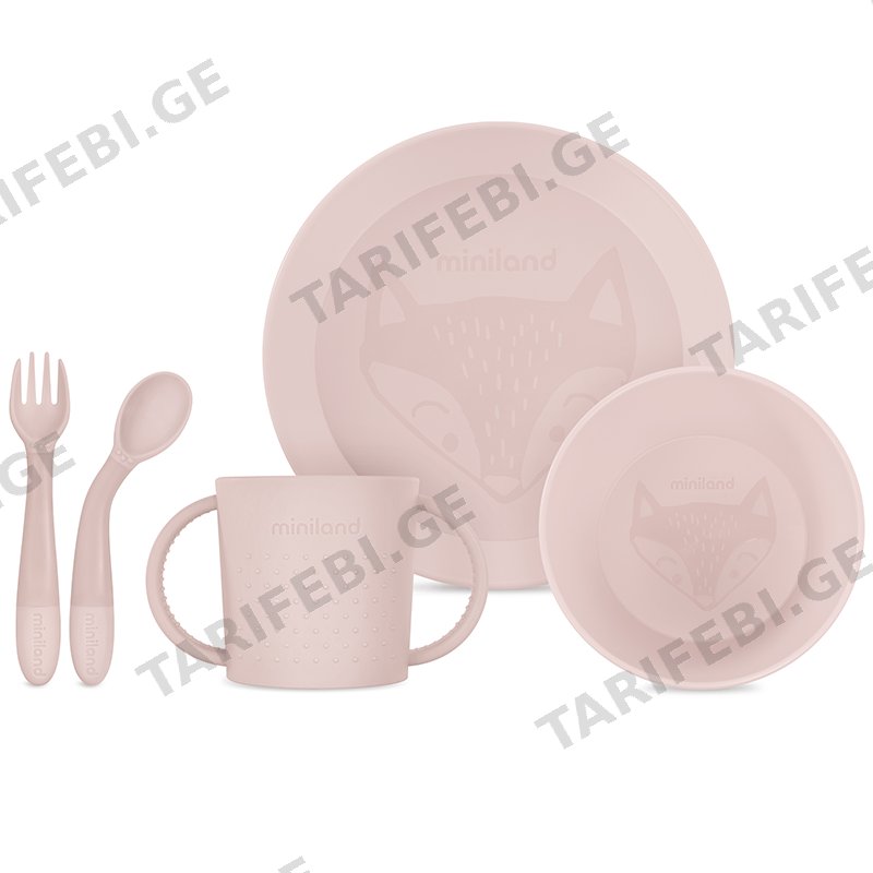 საბავშვო ჭურჭლის ნაკრები MINILAND MEAL SET ROUND CANDY