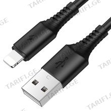 ტელეფონის კაბელი Celebrat CB-22 USB A-Lightning 1.2M 2.4A შავი
