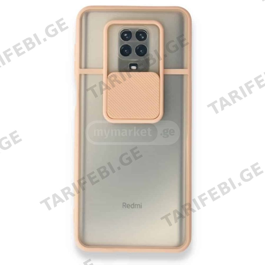 Xiaomi Redmi Note 9 Pro Palm Camera Sliding Silicone Case კამერის დაცვით ქეისი თავსებადია Xiaomi Redmi Note 9 Pro