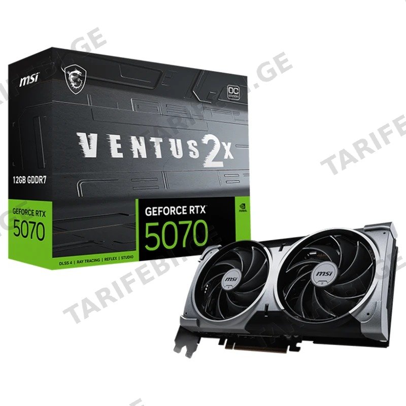 ვიდეო დაფა MSI GEFORCE RTX 5070 VENTUS 2X OC 12GB GDDR7 192-BIT