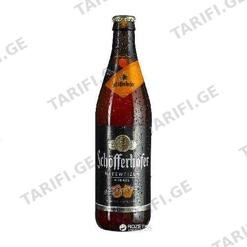 ლუდი შავი 5% შუშა შოფერჰოფერი 0.500მლ
