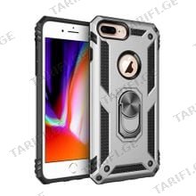 iPhone 8 Plus Sofia Ring Case სილიკონის ქეისი ბეჭდით - ვერცხლისფერი