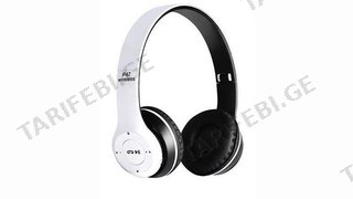 Ბლუთუზ Ყურსასმენი Თეთრი P47/ Wireless Headset P47 White