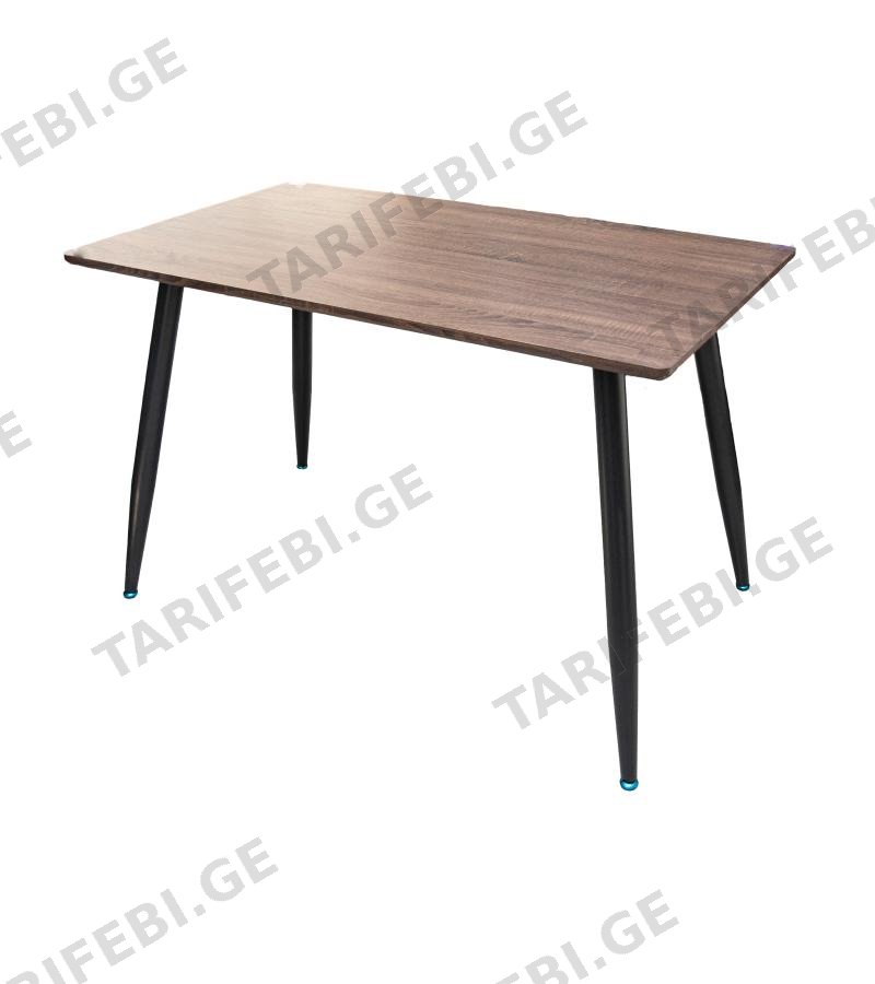 მაგიდა MDF ლითონის ფეხებით FSGLM-M02 ზომა. 70*120 სმ ფერი. BROWN