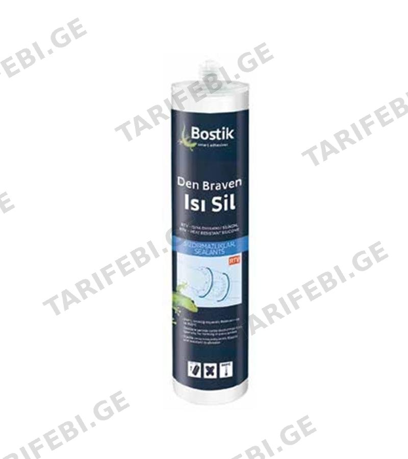 სილიკონი ცეცხლგამძლე Den Braven Isi Sil #8229.22 წითელი 280 მლ BOSTIK