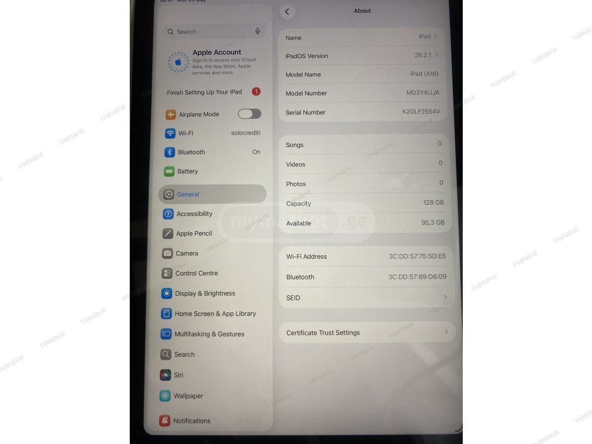 პლანშეტი  ipad A16