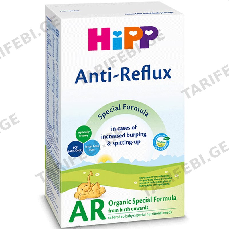 HiPP AR ANTI-REFLUX (ანტირეფლუქსი კომბიოტიკით, დაბადებიდან, 300 GR)