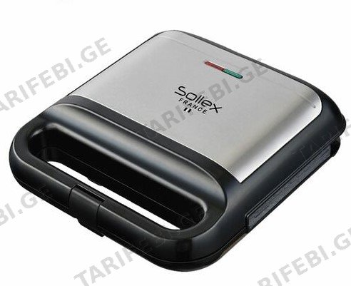 სენდვიჩის აპარატი Sollex France SL 315 Sandwich Maker Silver/Black
