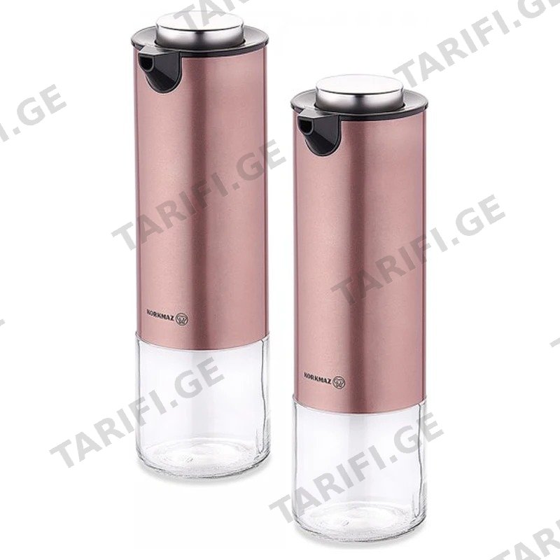 ზეთისა და ძმრის ნაკრები KORKMAZ A5522-2 ROSEGOLD