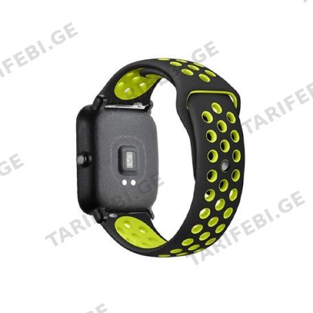 Sport Silicone Bracelet For Amazfit Black/Green