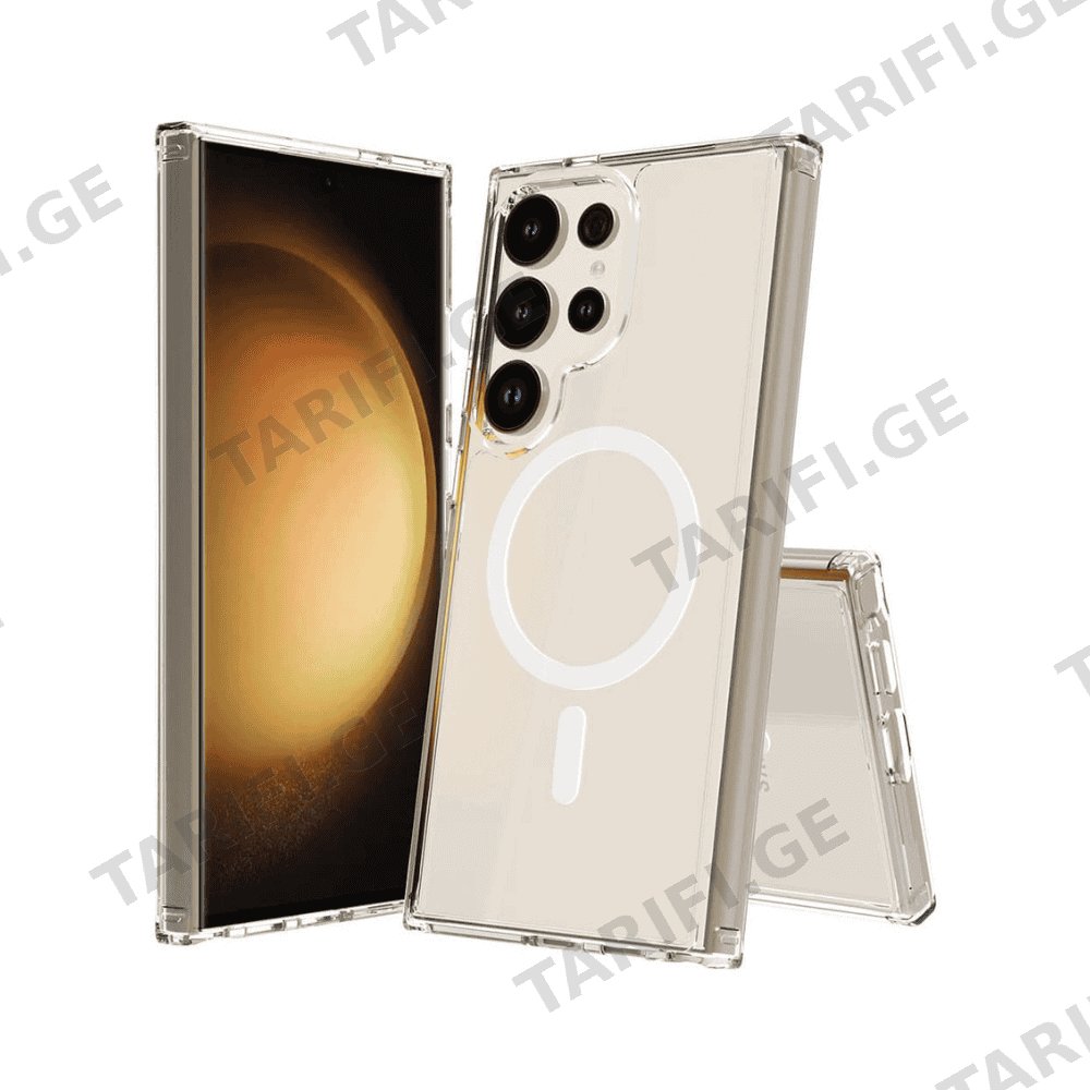 სილიკონის ქეისი Transparent Case with Magsafe Samsung Galaxy S25 Ultra