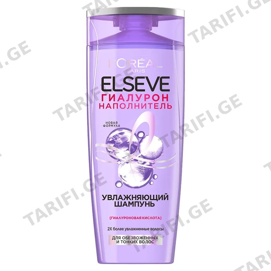 L'Oréal Elseve ჰიალურონი თხელ თმაზე შამპუნი 400მლ