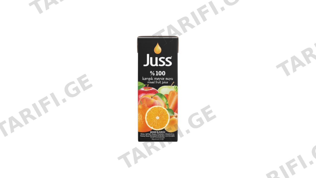 JUSS ხილის წვენი 100%-200მლ