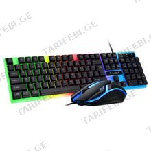 T-WOLF TF230 Gaming კლავიატურა + მაუსი