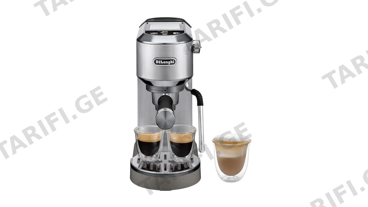 ყავის აპარატი DeLonghi ‎EC890.M Dedica Duo, 1450W, 1.1L, Coffee Machine, Silver