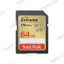 SanDisk 64GB Extreme SD/XC UHS-I Card 170MB/S V30/4K Class 10 SDSDXV2-064G-GNCIN SD ბარათი