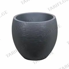 ქოთანი პლასტმასის EDA Plastiques POT EGG GRAPHIT DIAM 50x45სმ 46ლ
