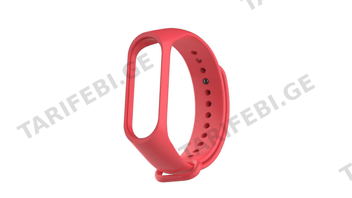 Xiaomi mi band 5/6/7 სამაჯური წითელი (1086)