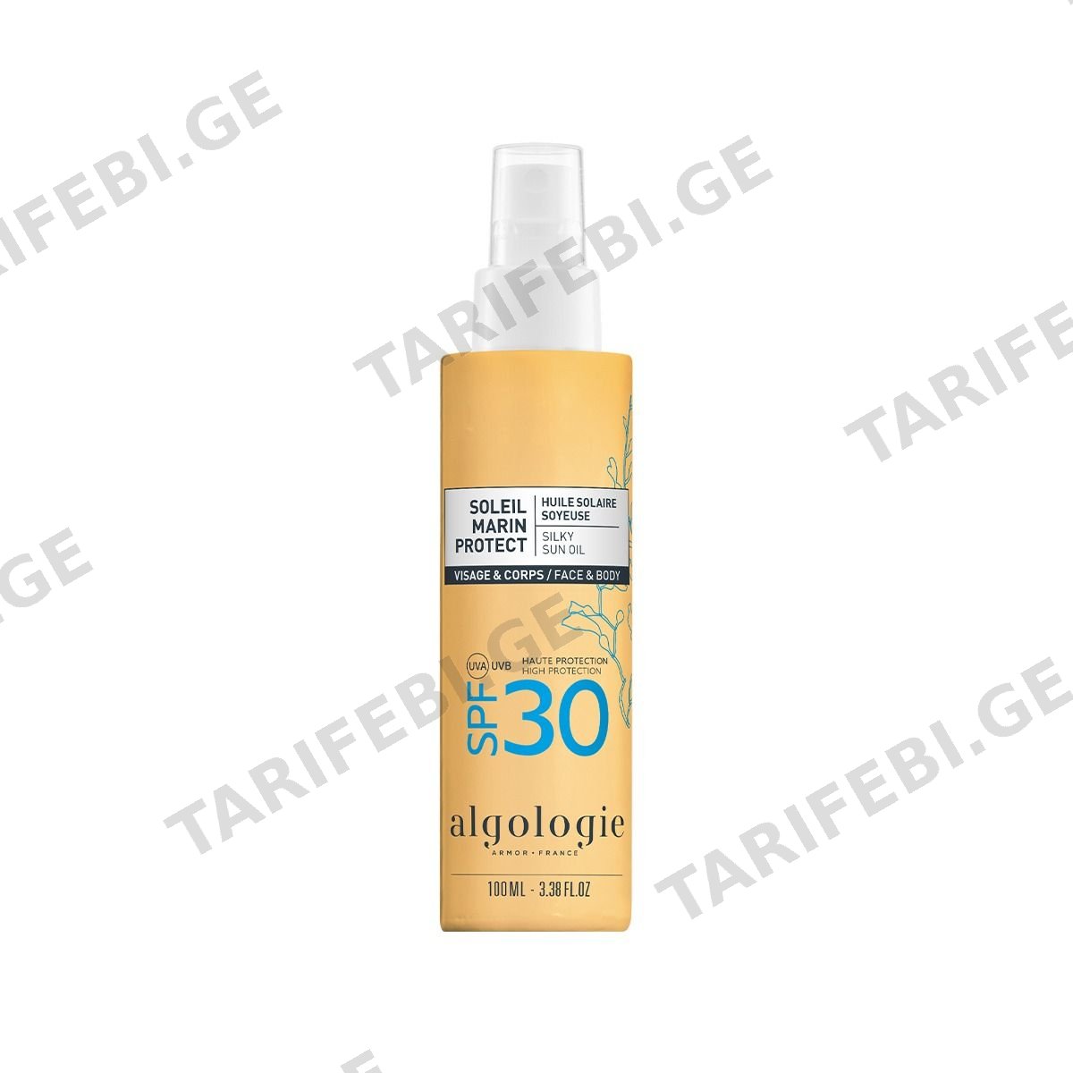 სახისა და ტანის მზისგან დამცავი ზეთი Soleil Protect SPF30 100მლ 1890 ალგოლოჟი - Algologie