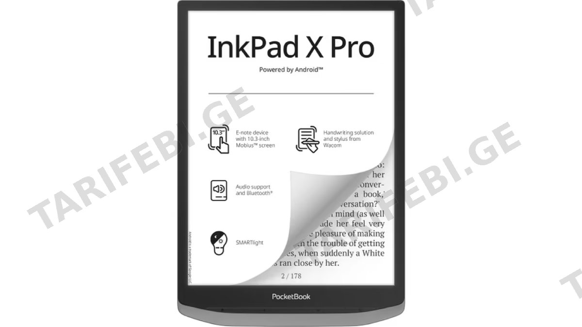 PocketBook e-reader 1040D InkPad X PRO, Mist Grey