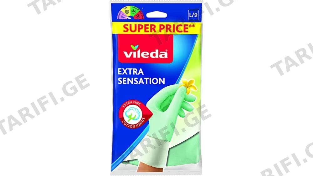 VILEDA ლატექსის ხელთათმანი L ზომა-1წყვილი