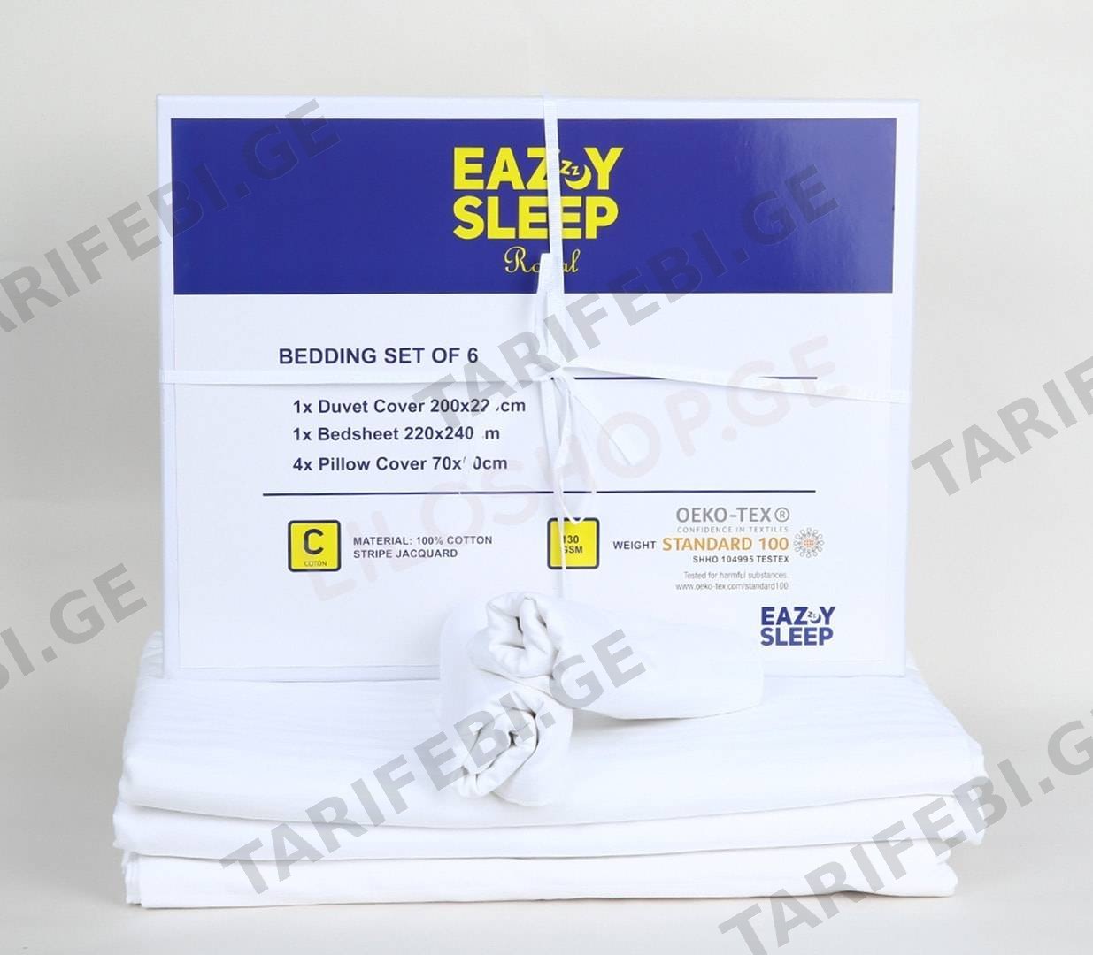 თეთრეულის კომპლექტი Eazy Sleep Royal 6 ორსაწოლიანი