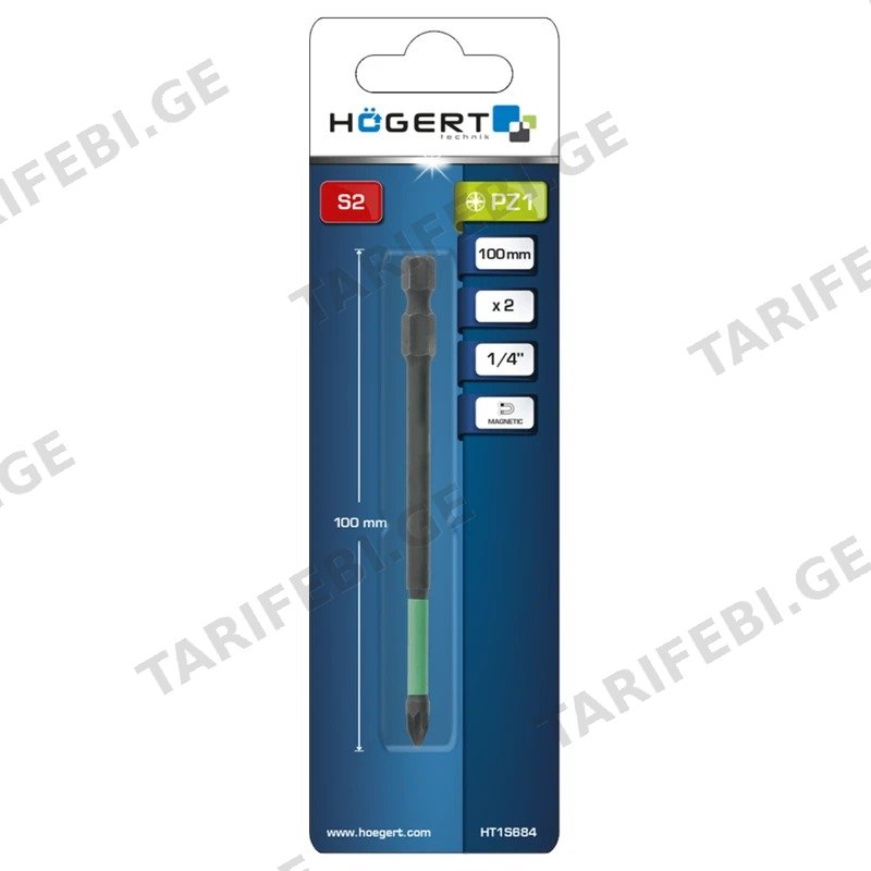 ძალისმიერი თავაკი HOGERT HT1S686 PZ3 100 მმ (2 ცალი)