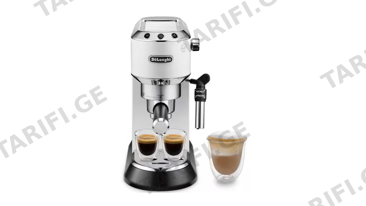 ყავის აპარატი DeLonghi EC685.W, 1300W, 1.1L, Coffee Machine, White